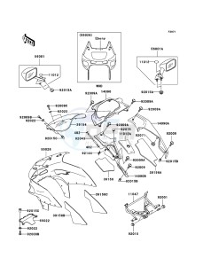 ZZR600 ZX600E6F GB XX (EU ME A(FRICA) drawing Cowling