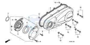 PES125R9 UK - (E / STC 2E) drawing LEFT CRANKCASE COVER