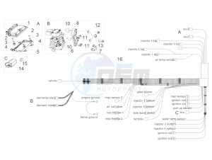 RSV4 1000 Racing Factory L.E. (EMEA, APAC) (AUS, CP, EU, GB, J, MAL, NZ, RI, VN) drawing Central electrical system