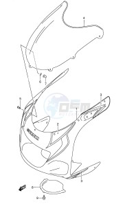 GSX-R600 (E2) drawing COWLING BODY (MODEL Y FOR BP6)