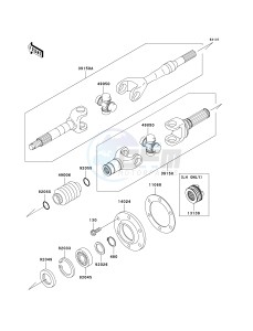 KAF 620 K [MULE 3010 TRANS4X4 HARDWOODS GREEN HD] (K6F-K8F) K7F drawing DRIVE SHAFT-REAR