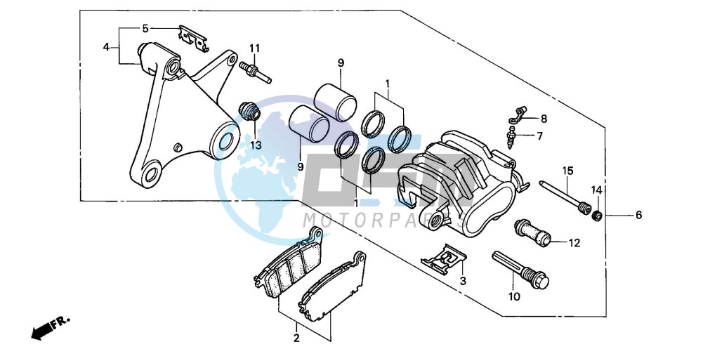 REAR BRAKE CALIPER