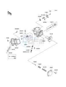 KVF 650 H [BRUTE FORCE 650 4X4I] (H7F-H8F) H8F drawing CARBURETOR PARTS