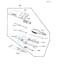 KZ 1100 D [SPECTRE] (D1-D2) [SPECTRE] drawing OWNER TOOLS -- KZ1100-D2- -