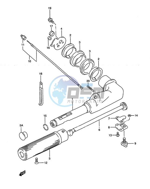 Tiller Handle (1993 to 1998)