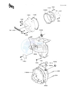 KZ 550 A (A3-A4) drawing ENGINE COVERS -- KZ550-A4- -