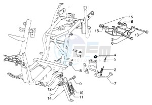 Hexagon 125 LX4 drawing Central stand