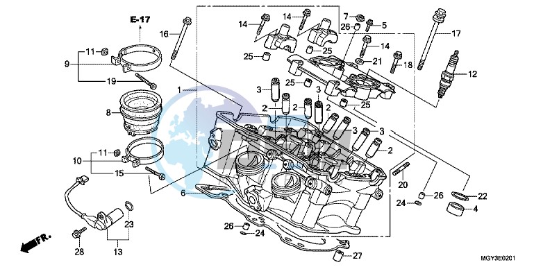 CYLINDER HEAD (REAR)