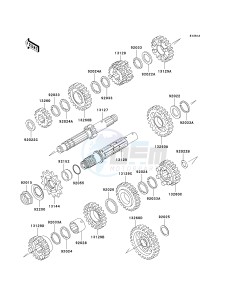 KLX 300 A [KLX300R] (A7-A9) [KLX300R] drawing TRANSMISSION-- KLX300-A8_A9- -