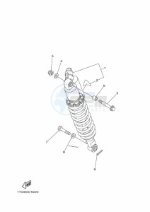 YFZ450R (BW2P) drawing REAR SUSPENSION