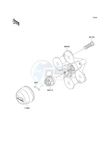 KVF 750 C [BRUTE FORCE 750 4X4I] (C6F-C7F) C7F drawing FRONT HUB