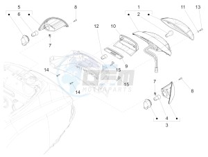 LXV 150 4T 3V IE NOABS E3 (APAC) drawing Rear headlamps - Turn signal lamps