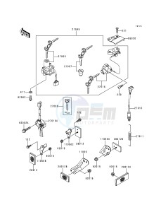 ZX 600 G [NINJA ZX-6R] (G1-G2) [NINJA ZX-6R] drawing IGNITION SWITCH_LOCKS_REFLECTORS