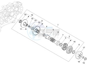 Beverly 250 drawing Driven pulley