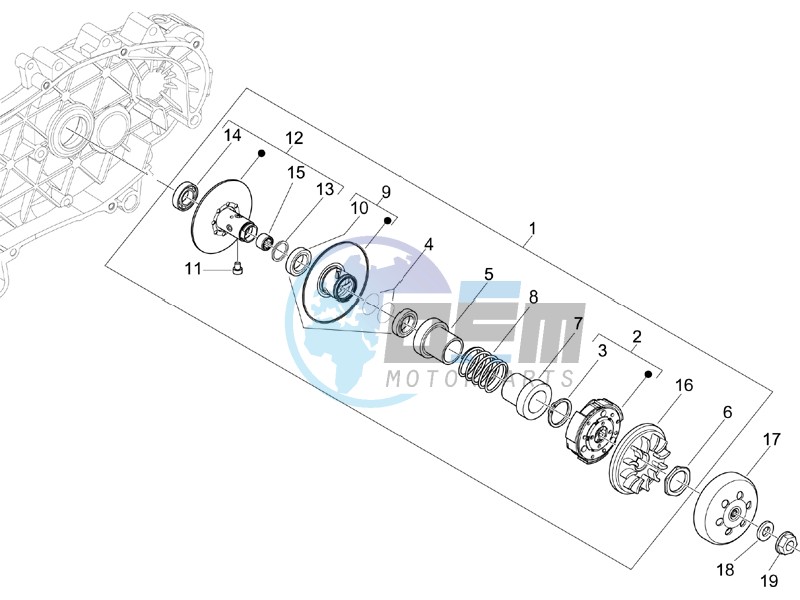 Driven pulley