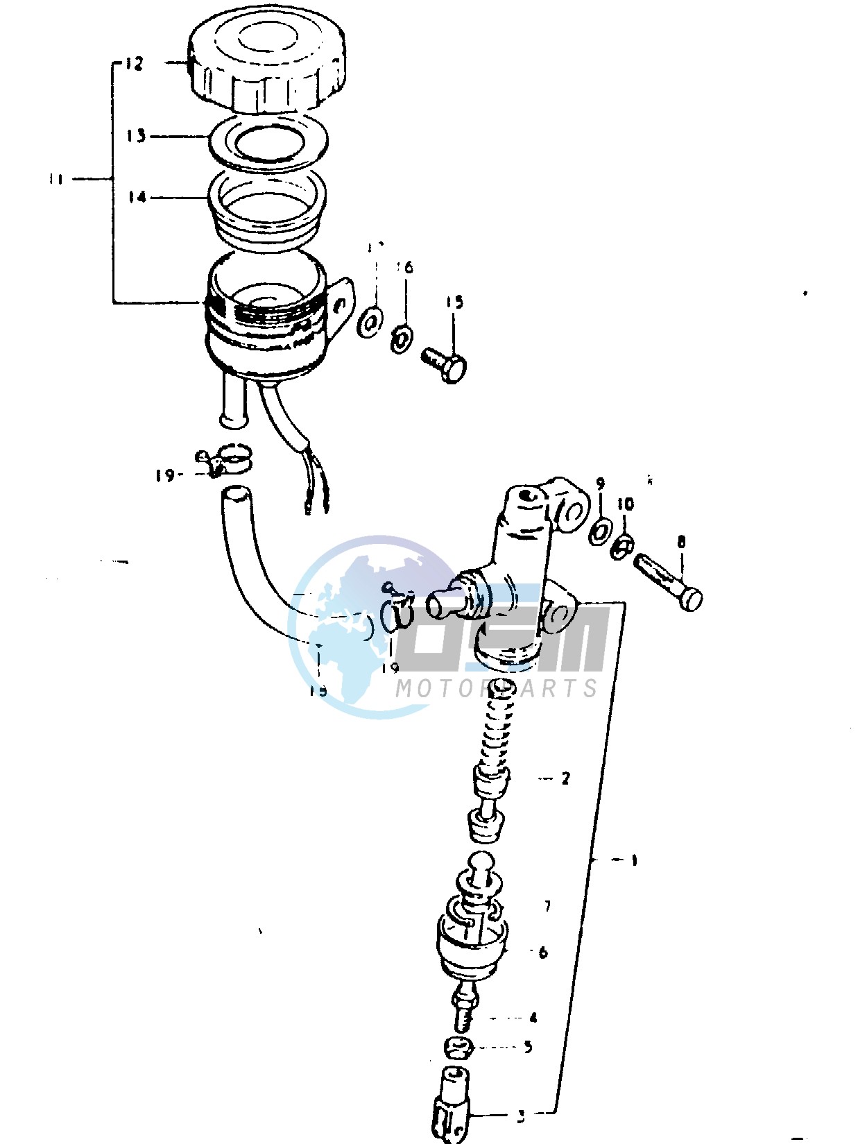 REAR MASTER CYLINDER (GSX1100ET, GSX1100T)