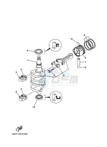 F15CPLH-2007 drawing CRANKSHAFT--PISTON