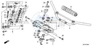 CRF450XE CRF450R Europe Direct - (ED) drawing HANDLE PIPE/TOP BRIDGE