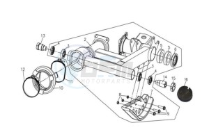 QUAD LANDER 300S drawing SUSPENSION - REAR FORK