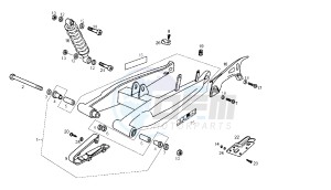 SENDA SM X-TREM 2A EDIZIONE - 50 CC VTHSR2C1A EU2 2A EDIZIONE drawing REAR ARM