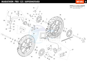 MARATHON-125-PRO-SM-WHITE drawing WHEEL - BRAKES