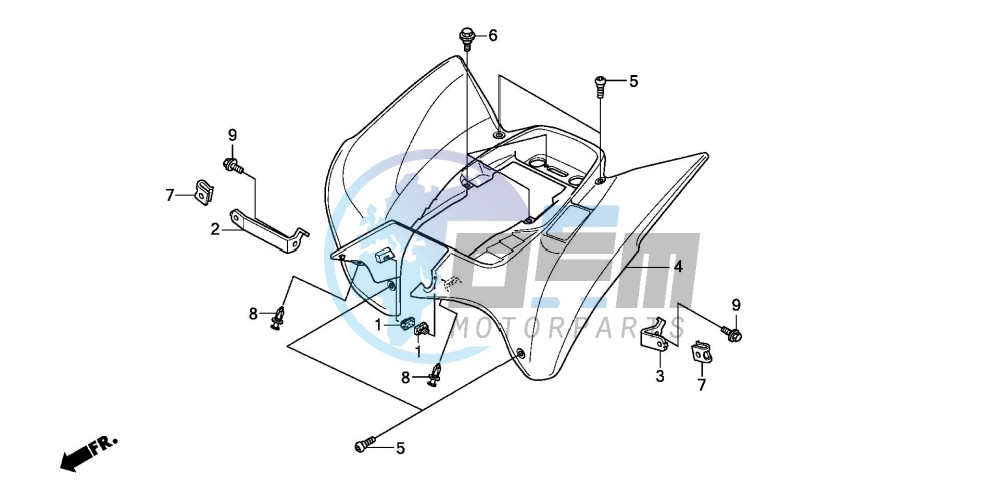 REAR FENDER (TRX300EX'07,'08)