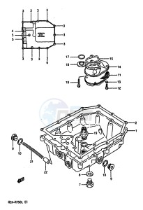 GSX-R750 (J-K-L) drawing OIL PAN (MODEL J K)