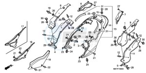 XL1000V9 E / MKH drawing SEAT COWL/SIDE COVER