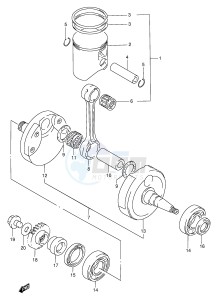 RMX250 (E1) drawing CRANKSHAFT