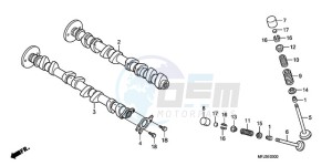 CBR600RA9 Europe Direct - (ED / ABS MME) drawing CAMSHAFT/VALVE