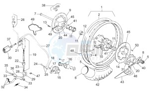 RX 125 (eng. 122cc) drawing Rear wheel - Rear brake