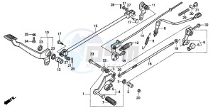 VT600CD drawing BRAKE PEDAL/CHANGE PEDAL