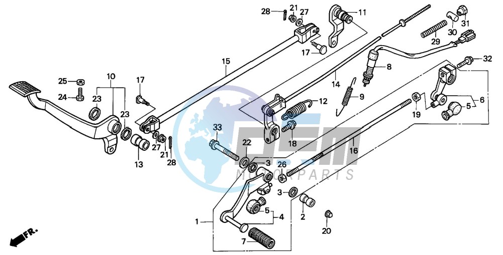 BRAKE PEDAL/CHANGE PEDAL