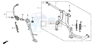 CB1300S CB1300SUPER FOUR drawing STAND