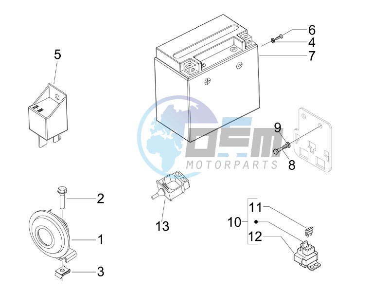 Remote control switches - Battery - Horn