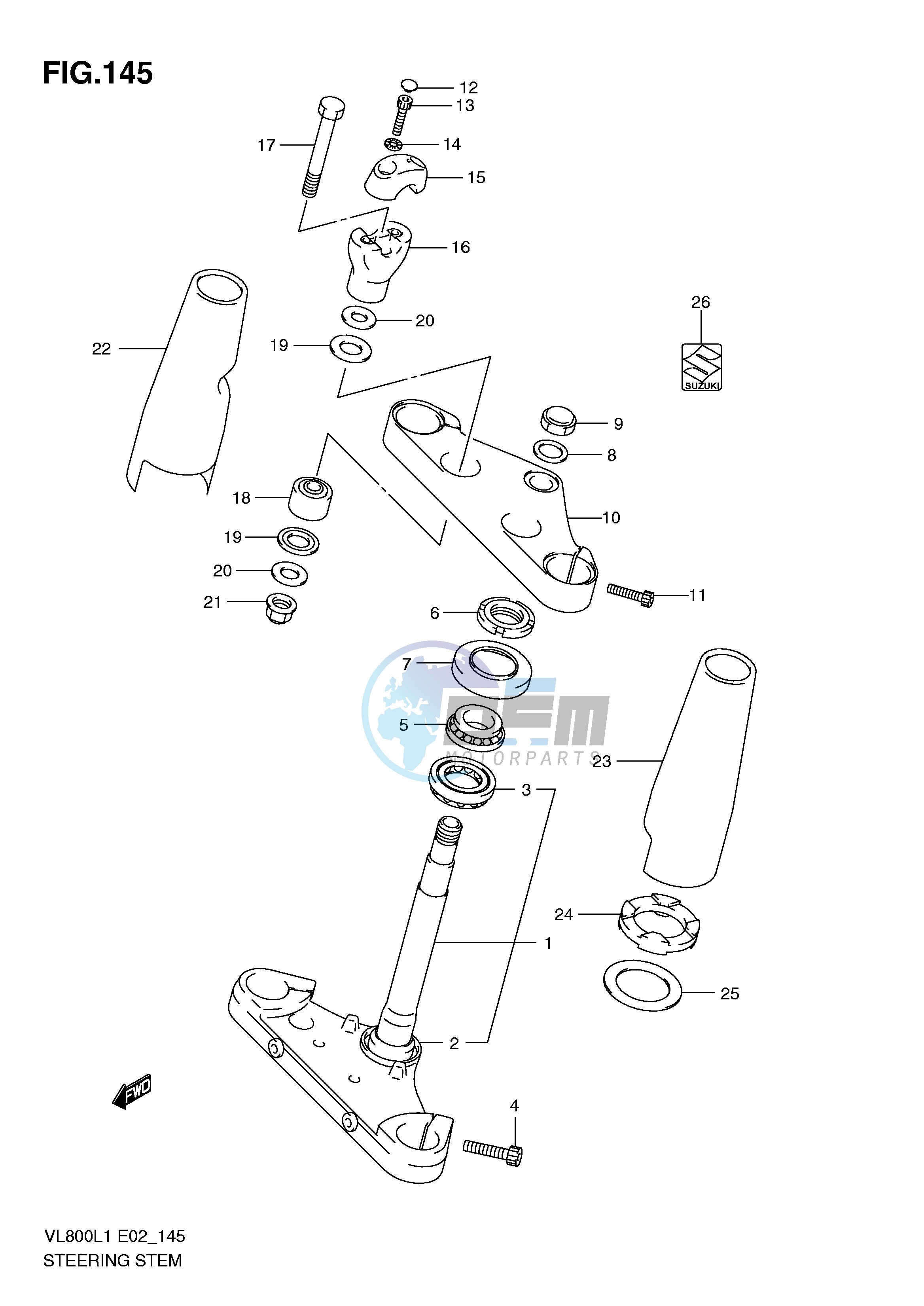 STEERING STEM (VL800TL1 E24)