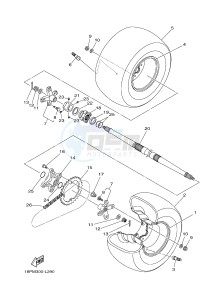 YFZ450R YFZ450RSEB YFZ450R SPECIAL EDITION (18PM 18PN) drawing REAR WHEEL