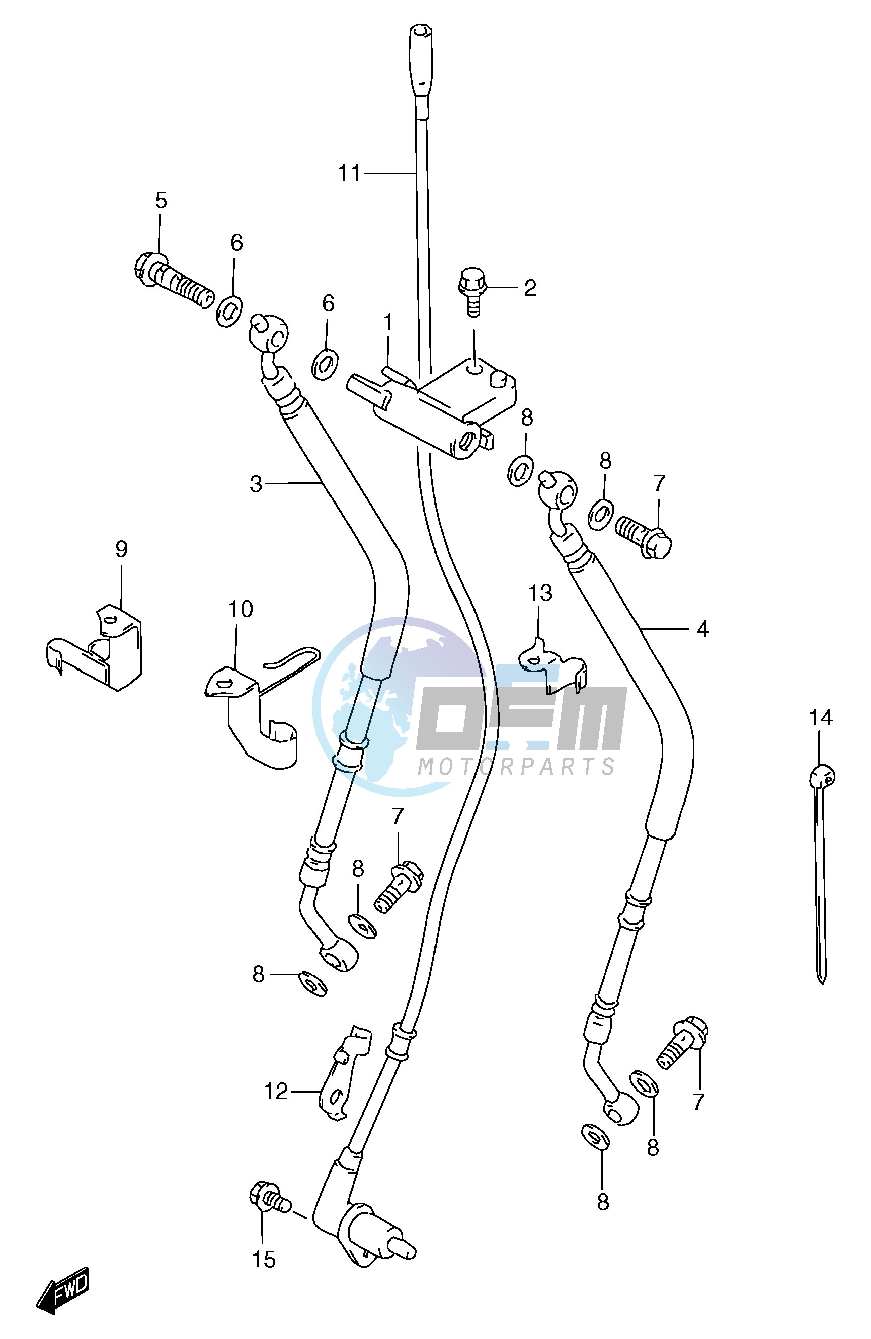 FRONT BRAKE HOSE (GSF1200SAV SAW SAX SAY)