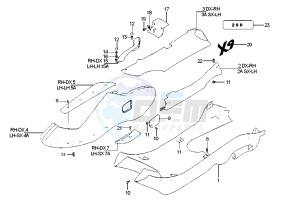 X9 200 drawing Side covers