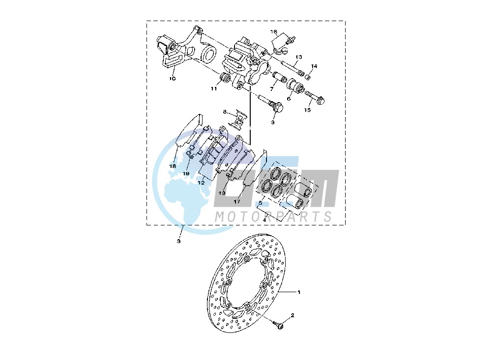 REAR BRAKE CALIPER