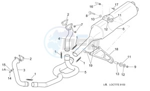 RSV 2 1000 drawing Exhaust pipe