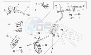 Breva 750 IE IE drawing Front brake system