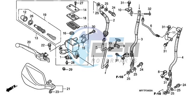 FR. BRAKE MASTER CYLINDER