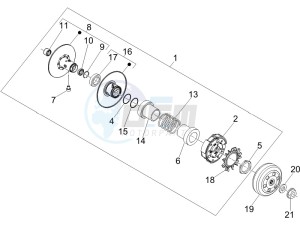 Nexus 250 e3 (UK) UK drawing Driven pulley