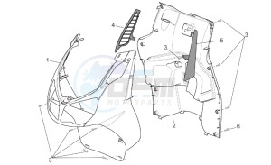 Sport City 125-200 e2 125-200-250 drawing Front body - Internal shield