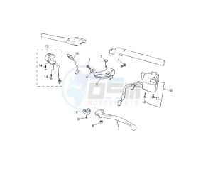 TZR 50 drawing HANDLE SWITCH AND LEVER