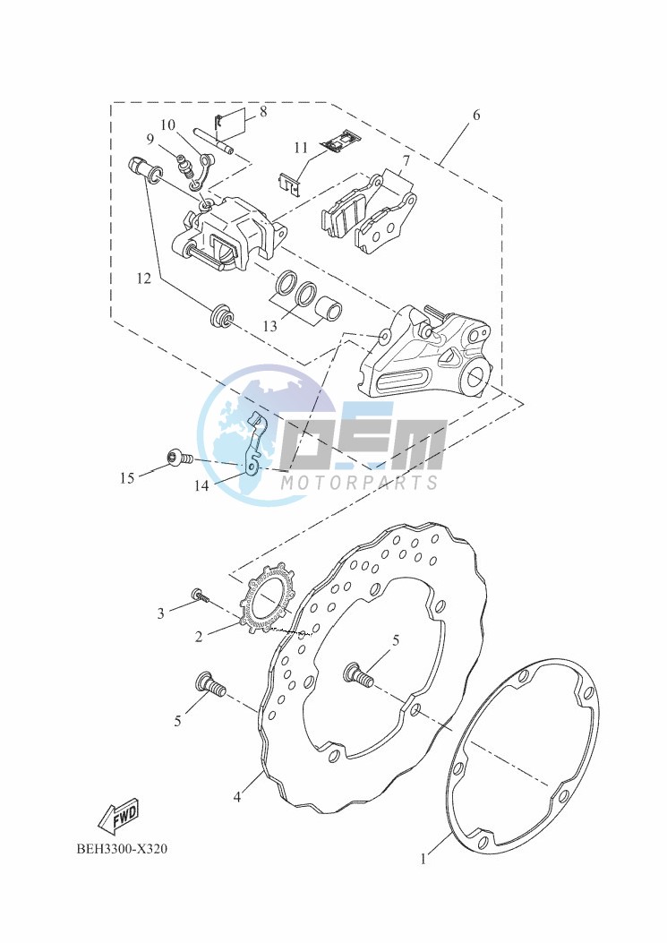 REAR BRAKE CALIPER