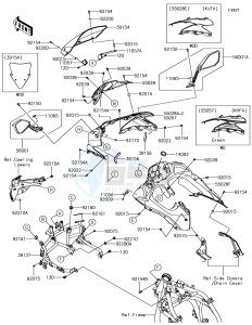 NINJA 650 EX650KJF XX (EU ME A(FRICA) drawing Cowling