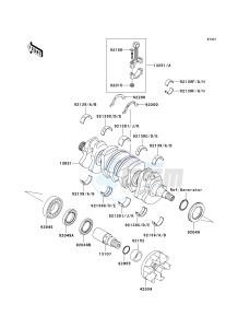 JT 1500 D [STX] (D9F) D9F drawing CRANKSHAFT