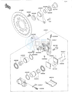 ZX 750 H [NINJA ZX-7] (H1) [NINJA ZX-7] drawing REAR BRAKE